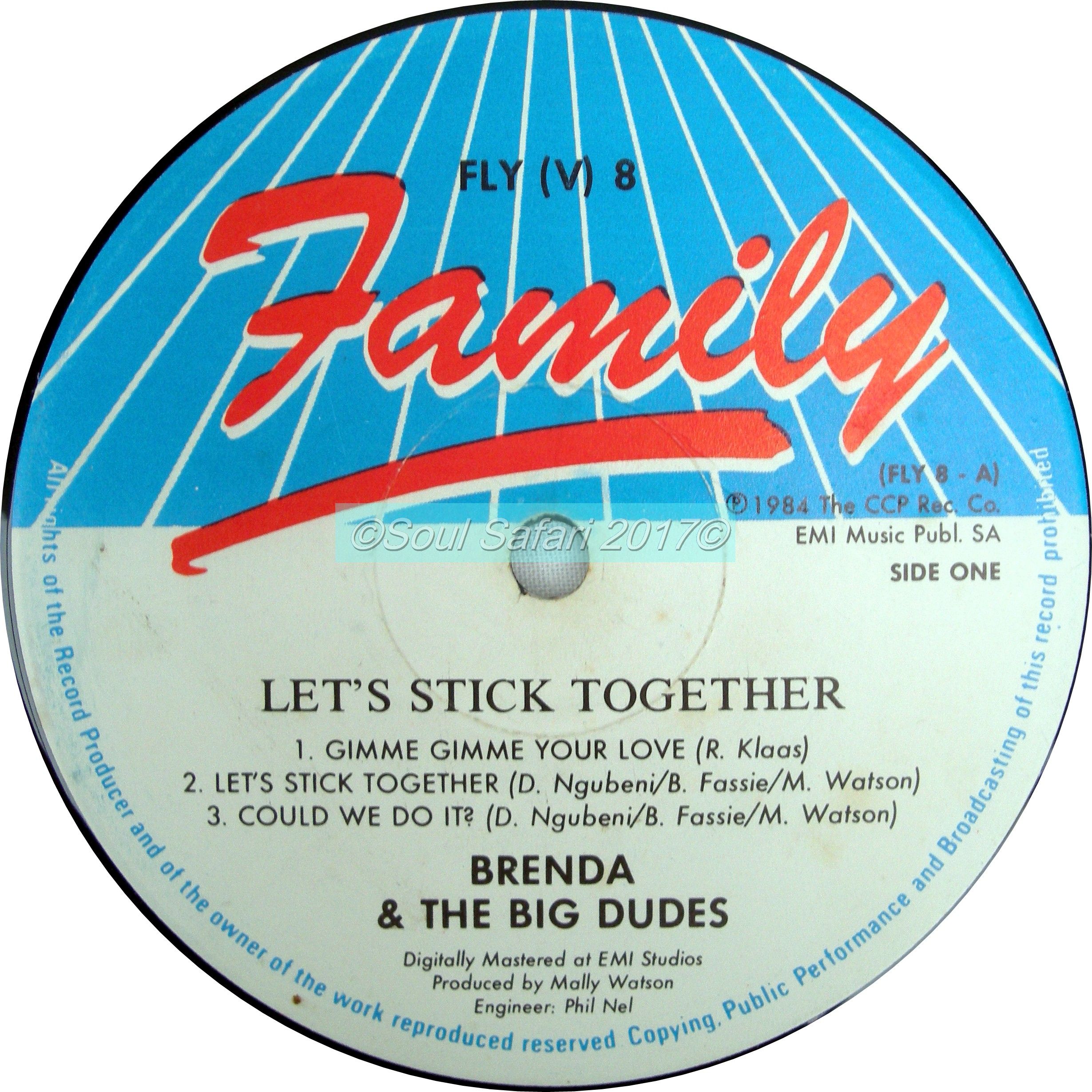 brenda &amp; the big dudes -let's stick together label A watermarked